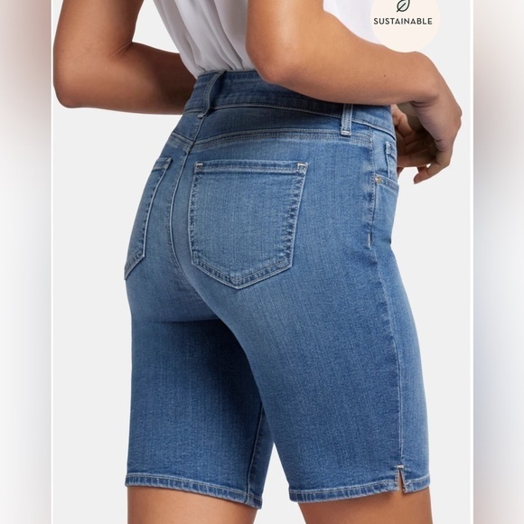 NYDJ ELLA DENIM WITH SIDE SLITS SHORTS BLUEWELL NEW - Picture 5 of 8
